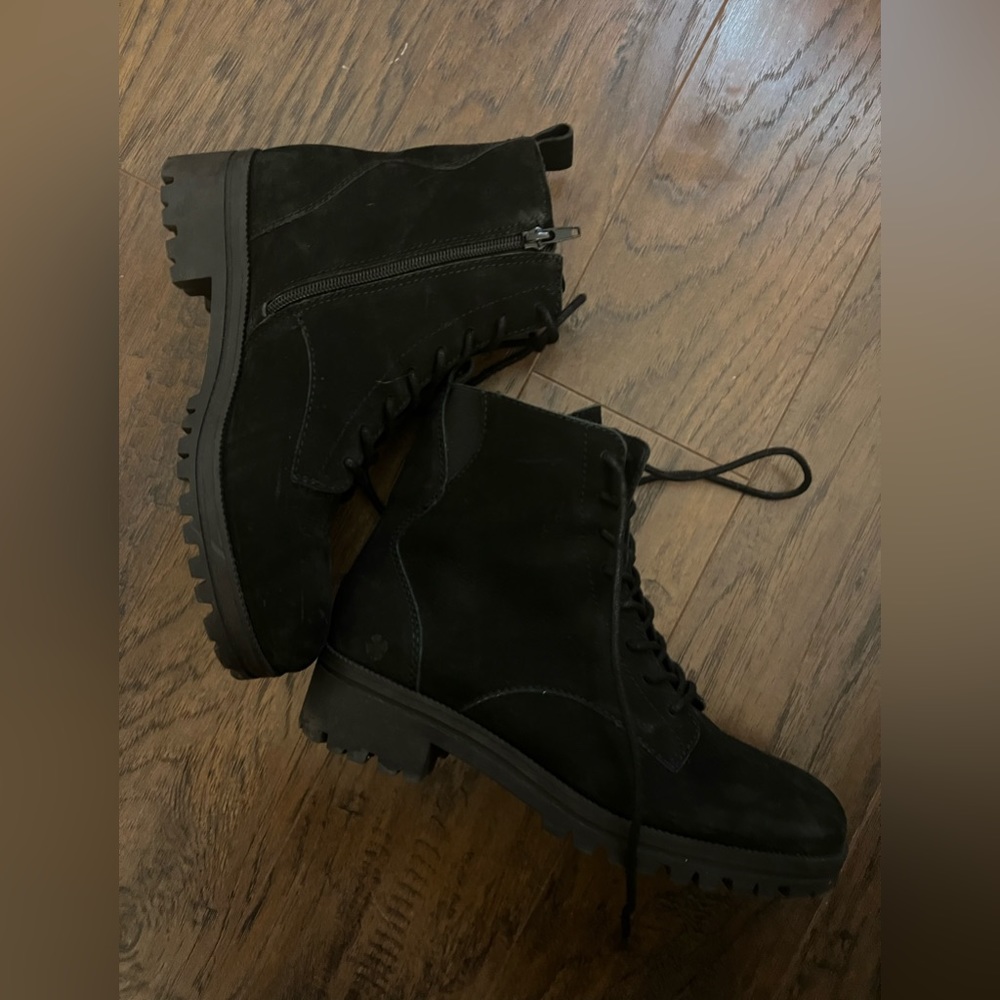 Lucky Brand Black Suede booties (size 8)